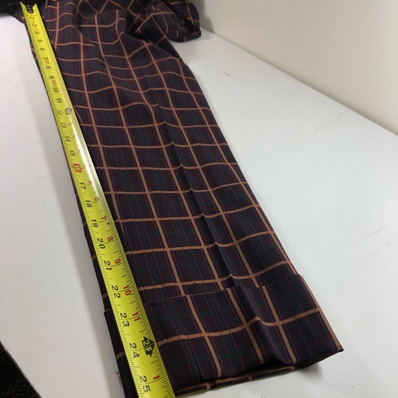Theory Women  York Plaid Crop Cuff 100 wool pants , sz 10 NWOT - Picture 8 of 8